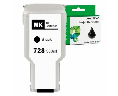 Compatible HP 728 Negro Mate Cartucho de Tinta Pigmentada F9J68A / F9J64A para HP DesignJet T730, T830