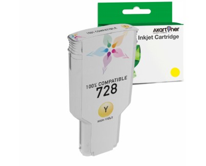 Compatible HP 728 Amarillo Cartucho de Tinta F9J65A/F9J61A para HP DesignJet T730, T830