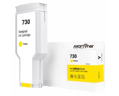 Compatible HP 730 Amarillo Cartucho de Tinta P2V70A para HP DesignJet T1600 / T1700 / T2600