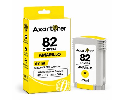 Compatible HP 82 Amarillo Cartucho de Tinta C4913A