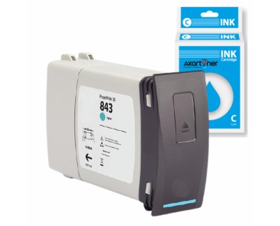 Compatible HP 843C / C1Q66A Cyan Cartucho de Tinta Pigmentada para PageWide XL 4000, 4100, 4500, 4600, 5000, 5100