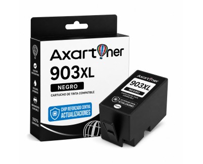 Compatible HP 903XL - Chip reforzado contra actualizaciones - Negro Cartucho de Tinta T6M15AE/T6L99AE