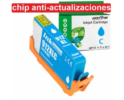 Compatible HP 912XL - Chip Anti-Actualizaciones - Cyan Cartucho de Tinta (No funciona en impresoras que acaban en E) 3YL81AE / 3YL77AE