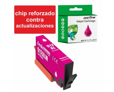 Compatible HP 912XL Magenta - Chip Actualizado Funciona en Impresoras que terminan en E - Cartucho de Tinta 3YL82AE / 3YL78AE