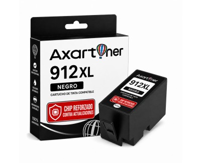 Compatible HP 912XL Negro - Chip Actualizado Funciona en Impresoras que terminan en E - Cartucho de Tinta 3YL84AE / 3YL80AE