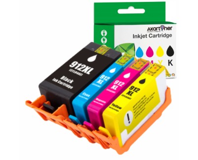 Uprint 912XL, Pack de 4 cartouches d'encre Uprint compatible HP