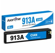 Compatible HP 913A (chip actualizado) Cyan Cartucho de Tinta Pigmentada F6T77AE