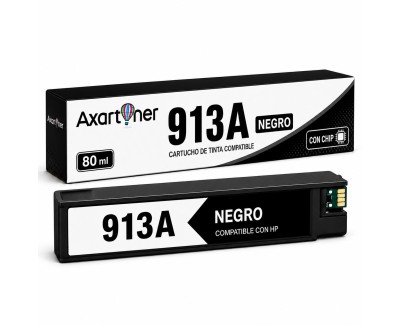 Compatible HP 913A (chip actualizado) Negro Cartucho de Tinta Pigmentada L0R95AE