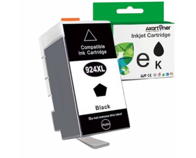 Compatible HP 924e XL / 924 Negro Cartucho de Tinta 4K0V0NE para HP OfficeJet 8120 / 8120e / 8122e / 8123 / 8124e / 8125e / 8130 / 8130e / 8132e / 8133 / 8134e / 8135e / 8138e / 8139e
