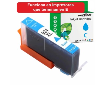 Compatible HP 924e XL / 924 Cyan Cartucho de Tinta 4K0U7NE para HP OfficeJet 8120 / 8120e / 8122e / 8123 / 8124e / 8125e / 8130 / 8130e / 8132e / 8133 / 8134e / 8135e / 8138e / 8139e