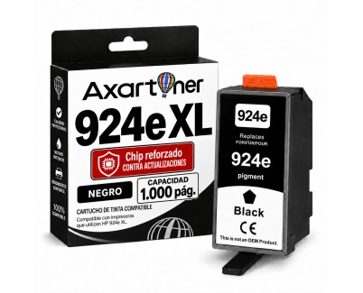 Compatible HP 924e XL / 924 Negro Cartucho de Tinta 4K0V0NE para HP OfficeJet 8120 / 8120e / 8122e / 8123 / 8124e / 8125e / 8130 / 8130e / 8132e / 8133 / 8134e / 8135e / 8138e / 8139e