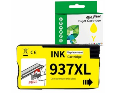 Compatible HP 937e XL Amarillo Cartucho de Tinta 4S6W4NE para HP OfficeJet Pro 9110 / 9117 / 9120 / 9122 / 9123 / 9125 / 9128 / 9130 / 9132 / 9133 / 9135 / 9720 / 9730
