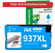 Compatible HP 937e XL Cyan (Chip reforzado contra actualizaciones) Cartucho de Tinta 4S6W6NE / 4S6W2NE para HP OfficeJet Pro 9110 / 9117 / 9120 / 9122 / 9123 / 9125 / 9128 / 9130 / 9132 / 9133 / 9135 / 9720 / 9730