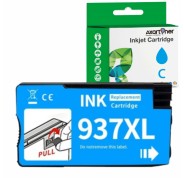 Compatible HP 937e XL Cyan Cartucho de Tinta 4S6W2NE para HP OfficeJet Pro 9110 / 9117 / 9120 / 9122 / 9123 / 9125 / 9128 / 9130 / 9132 / 9133 / 9135 / 9720 / 9730