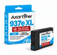 Compatible HP 937e XL Cyan (Chip reforzado contra actualizaciones) Cartucho de Tinta 4S6W6NE / 4S6W2NE para HP OfficeJet Pro 9110b, 9117b, 9120b, 9120e, 9122e, 9125e, 9130b, 9132e, 9135e, 9720e, 9730e