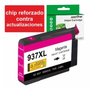 Compatible HP 937e XL Magenta (Chip reforzado contra actualizaciones) Cartucho de Tinta 4S6W7NE / 4S6W3NE para HP OfficeJet Pro 9110b, 9117b, 9120b, 9120e, 9122e, 9125e, 9130b, 9132e, 9135e, 9720e, 9730e