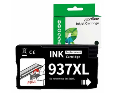 Compatible HP 937e XL Negro Cartucho de Tinta 4S6W5NE para HP OfficeJet Pro 9110 / 9117 / 9120 / 9122 / 9123 / 9125 / 9128 / 9130 / 9132 / 9133 / 9135 / 9720 / 9730