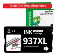 Compatible HP 937e XL Negro (Chip reforzado contra actualizaciones) Cartucho de Tinta 4S6W9NE / 4S6W5NE para HP OfficeJet Pro 9110 / 9117 / 9120 / 9122 / 9123 / 9125 / 9128 / 9130 / 9132 / 9133 / 9135 / 9720 / 9730