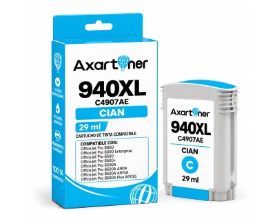 Compatible HP 940XL Cyan Cartucho de Tinta C4907AE