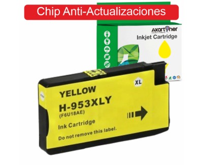 Compatible HP 953XL - Chip Anti-Actualizaciones - Amarillo Cartucho de Tinta F6U18AE / F6U14AE