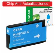 Compatible HP 953XL - Chip Anti-Actualizaciones - Cyan Cartuchos de Tinta F6U16AE / F6U12AE