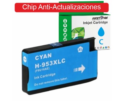 Compatible HP 953XL - Chip Anti-Actualizaciones - Cyan Cartuchos de Tinta F6U16AE / F6U12AE