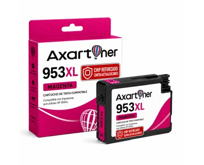 Compatible HP 953XL Magenta - Chip Actualizado reforzado contra actualizaciones - Cartucho de Tinta F6U17AE / F6U13AE