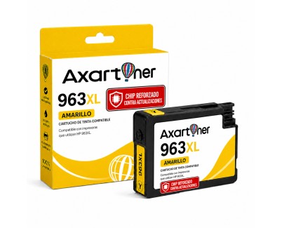Compatible HP 963XL Amarillo - Chip reforzado contra actualizaciones - Cartucho de Tinta  3JA29AE / 3JA25AE (Funcionan en impresoras que terminan en E)