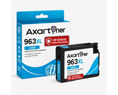 Compatible HP 963XL Cyan - Chip reforzado contra actualizaciones - Cartucho de Tinta 3JA27AE / 3JA23AE