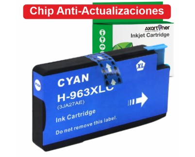 Compatible HP 963XL - Chip Anti-Actualizaciones - Cyan Cartucho de Tinta (No funciona en impresoras que acaban en E) 3JA27AE / 3JA23AE
