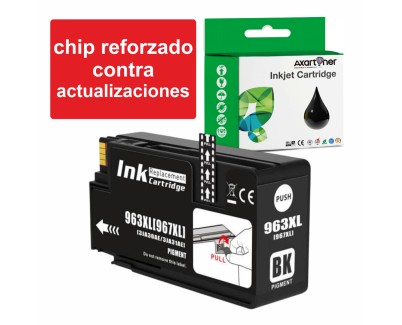 Compatible HP 963XL - Chip Actualizado - Negro Cartucho de Tinta (Funciona en impresoras que acaban en E) 3JA30AE / 3JA26AE
