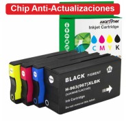 Compatible HP 963XL - Chip Anti-Actualizaciones - Pack de 4 Cartuchos de Tinta 3YP35AE / 6ZC70AE