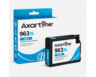 Compatible HP 963XL Cyan - Chip Actualizado - Cartucho de Tinta (No funciona en impresoras que acaban en E) 3JA27AE / 3JA23AE