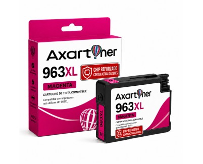 Compatible HP 963XL Magenta - Chip reforzado contra actualizaciones - Cartucho de Tinta 3JA28AE / 3JA24AE (Funcionan en impresoras que terminan en E)