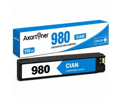 Compatible HP 980 Cyan Cartucho de Tinta Pigmentada D8J07A