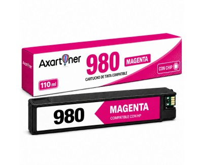 Compatible HP 980 Magenta Cartucho de Tinta Pigmentada D8J08A