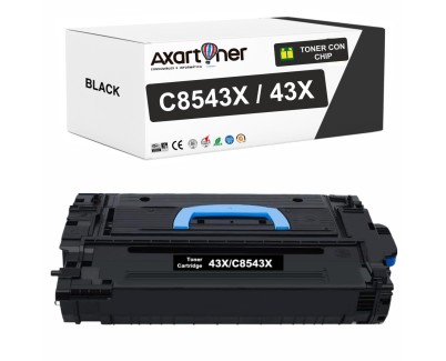 Compatible HP C8543X / 43X Negro Cartucho de Toner para HP LaserJet 9000, 9000dn, 9000mfp, 9000n, 9040, 9040dn, 9040n, 9050, 9050dn, 9050n