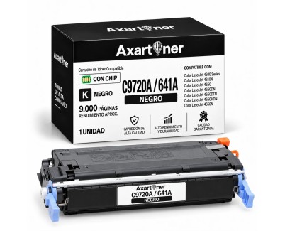 Compatible HP C9720A / 641A Negro Cartucho de Toner para Color LaserJet 4600 Series / 4610N / 4650 / 4650DN / 4650DTN / 4650HDN / 4650N