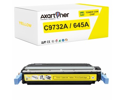 Compatible HP C9732A / 645A Amarillo Cartucho de Toner para HP Color LaserJet 5550n, 5500, 5500dn, 5500dtn, 5500hdn, 5500n, 5000dn