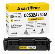 Compatible HP CC532A / 304A Amarillo Cartucho de Toner para HP Color Laserjet CP2320 CM2320NF CM2320FXI CP2025 CP2025N CP2025DN