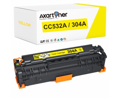 Compatible HP CC532A / 304A Amarillo Cartucho de Toner para HP Color Laserjet CP2320 CM2320NF CM2320FXI CP2025 CP2025N CP2025DN