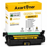 Compatible HP CE252A / 504A Amarillo Cartucho de Toner para HP Color LaserJet CP3525dn, CP3525n, CP3525x, CM3530, CM3530fs