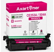 Compatible HP CE253A / 504A Magenta Cartucho de Toner para HP Color LaserJet CP3525dn, CP3525n, CP3525x, CM3530, CM3530fs