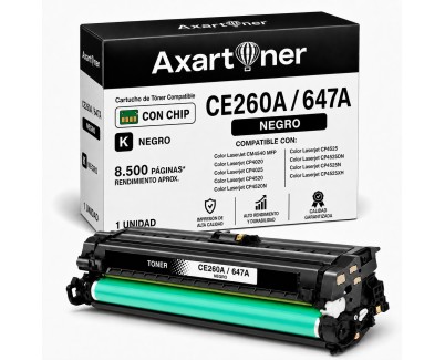 Compatible HP CE260A / 647A Negro Cartucho de Toner para HP Color LaserJet CM4540 / CP4025 / CP4520 / CP4525