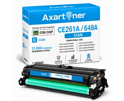 Compatible HP CE261A / 648A Cyan Cartucho de Toner para HP Color LaserJet CP420 / CP4025 / CP4520 / CP4525
