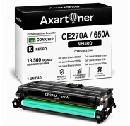Compatible HP CE270A / 650A Negro Cartucho de Toner para HP Color LaserJet Enterprise M750dn, M750dn, M750n, M750n, M750xh, M750xh, CP5525dn, CP5525n, CP5525xh