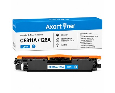 Compatible HP CE311A / 126A Cyan Cartucho de Toner para HP LaserJet Pro CP1025NW CP1025 M275, HP LaserJet Pro 100 Color MFP M175NW M175A