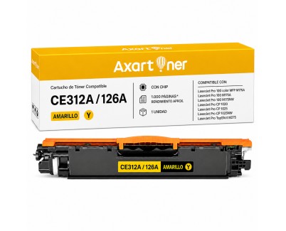 Compatible HP CE312A / 126A Amarillo Cartucho de Toner para HP LaserJet Pro CP1025NW CP1025 M275, HP LaserJet Pro 100 Color MFP M175NW M175A