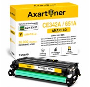 Compatible HP CE342A / 651A Amarillo Cartucho de Toner para LaserJet Enterprise 700 Color MFP M775, MFP M775dn, MFP M775f, MFP M775z, MFP M775z+