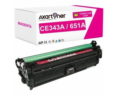 Compatible HP CE343A / 651A Magenta Cartucho de Toner para LaserJet Enterprise 700 Color MFP M775, MFP M775dn, MFP M775f, MFP M775z, MFP M775z+